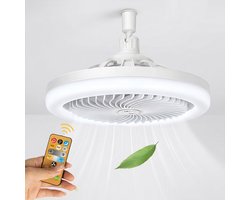 Plafondventilatoren Met Verlichting - Ventilatorverlichting Met 3 Kleuren En 3 Snelheden - LED Plafondlamp Met Ventilator - Met Afstandsbediening En Timer