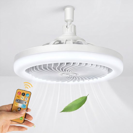 Plafondventilatoren Met Verlichting - Ventilatorverlichting Met 3 Kleuren En 3 Snelheden - LED Plafondlamp Met Ventilator - Met Afstandsbediening En Timer