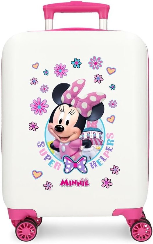 Disney Minnie Mouse "Helper" Kinderkoffer - Handbagage Koffer - 50 cm - 33 Liter - 4 Dubbele Zwenkwielen - Roze/Multi