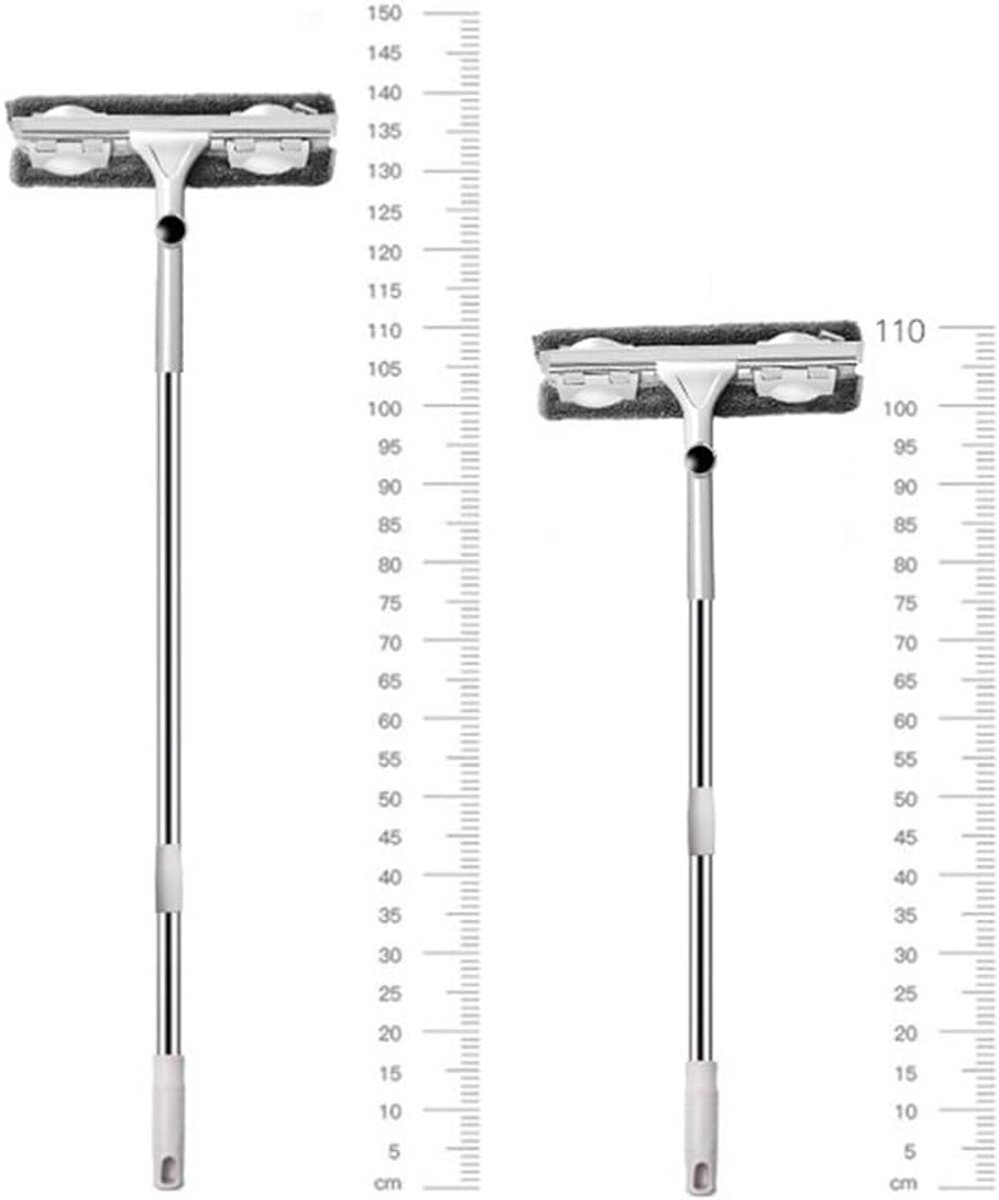 Raamwisser Lange Steel - Glasreiniger Tool - Ramen Schoonmaken - Verstelbare Lengte - 105 cm - Wit