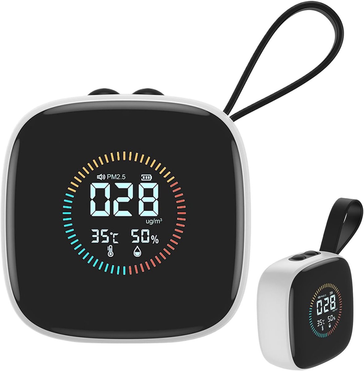 Luchtkwaliteit Monitor - Vochttester Stofdetector - Binnenlucht Meten - Real-time Analyse - 5x10x5 cm - Wit