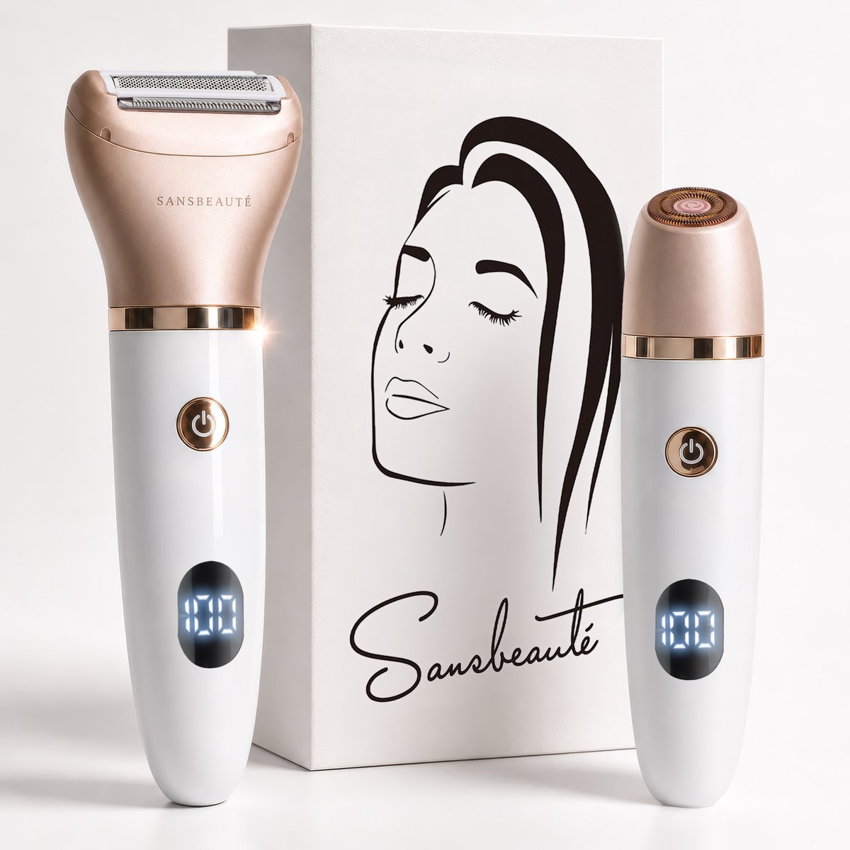 Sansbeauté 2-in-1 Ladyshave met Display - Gezicht