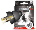 Alpine MusicSafe Pro oordopjes verpakking met een oordopje met gouden filter.
