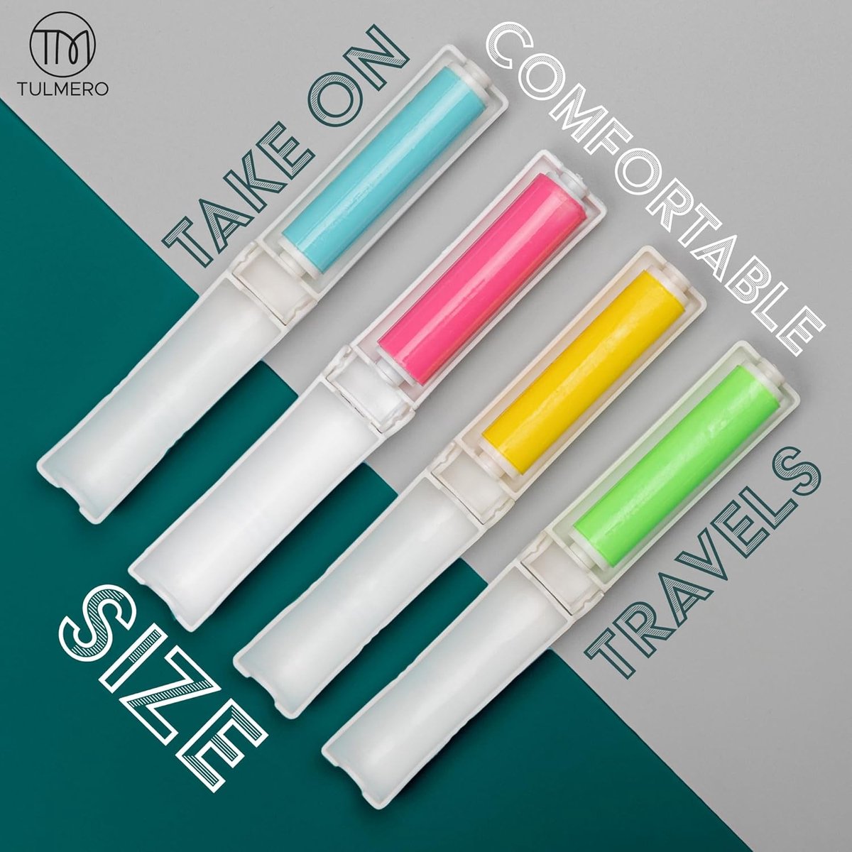 Silicone Pluisroller Set - Herbruikbare Pluisverwijderaar - Kleding Reinigen - Zelfklevend na Wassen - Groot en Klein - Groen