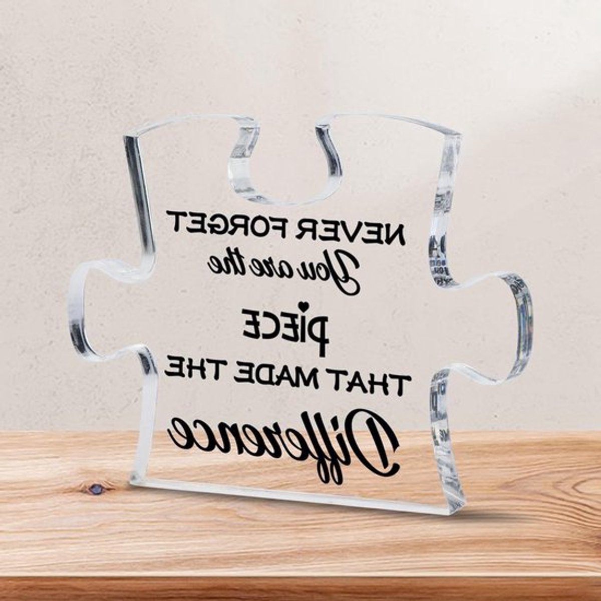 Acryl Puzzel Vorm Plaquette voor Collega's - Allecto Plus