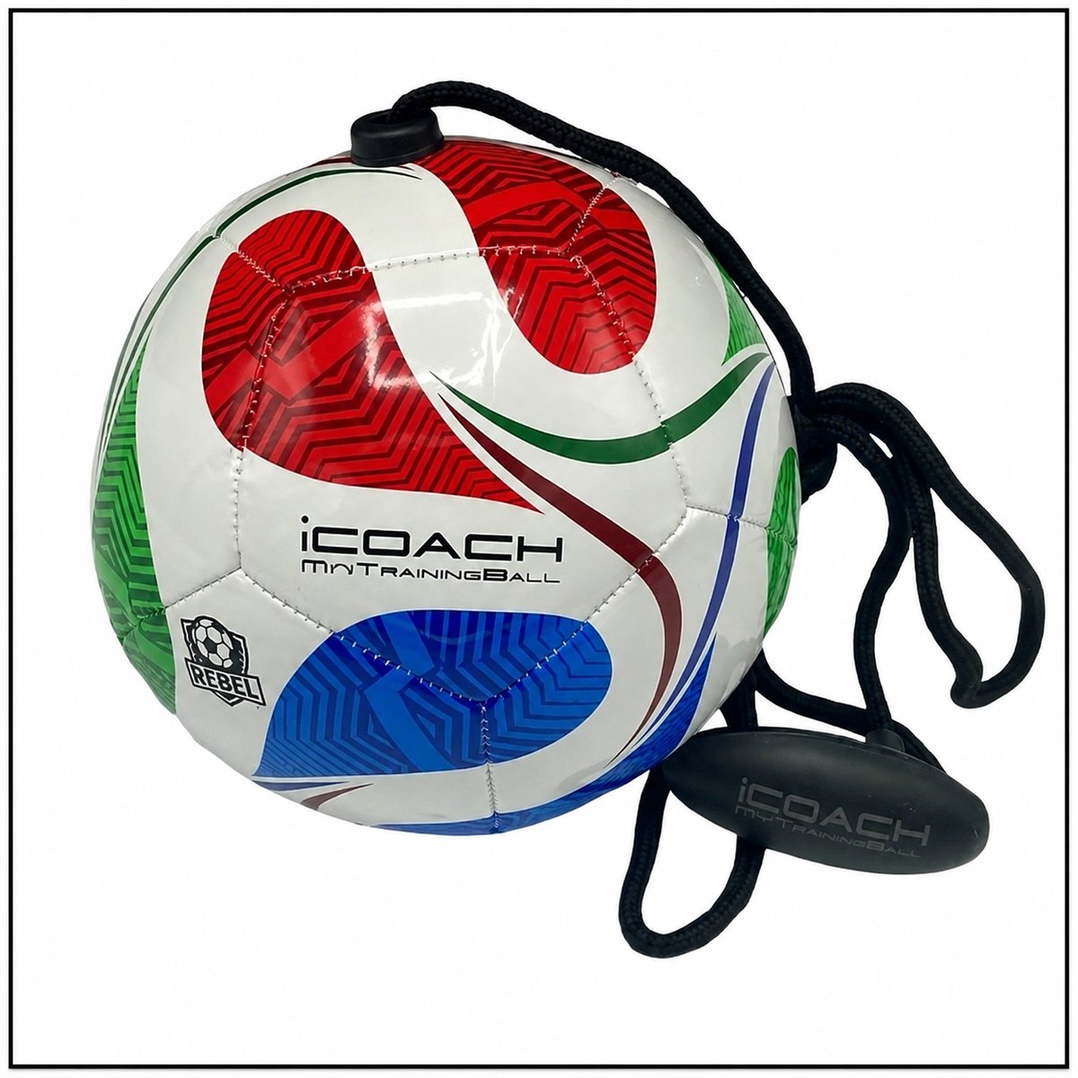 Icoach Mini Trainingvoetbal aan koord - WK voetbal 2026 kleuren