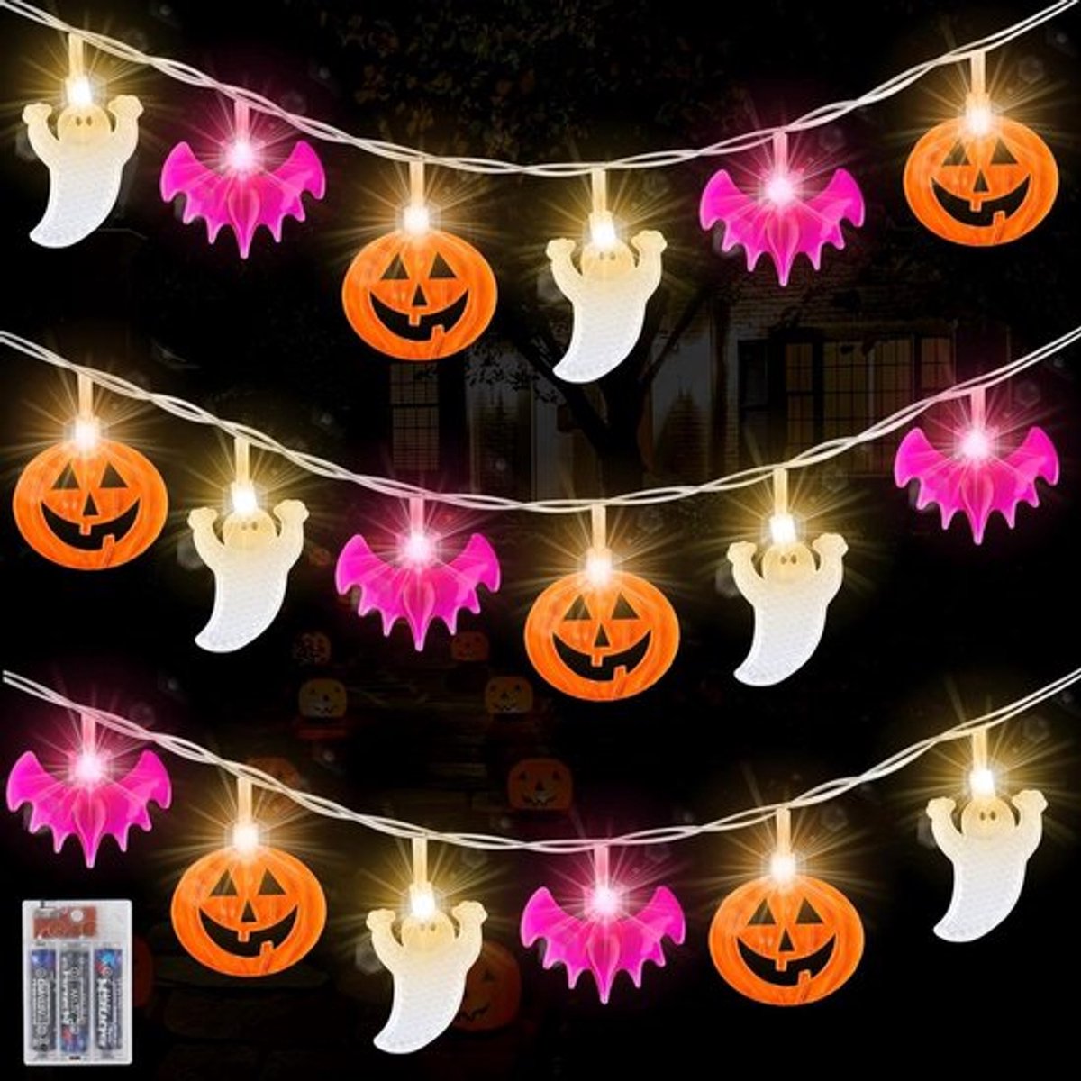 Halloween Lichtsnoer 3m 20 Leds voor Binnen en Buiten - Allecto Plus
