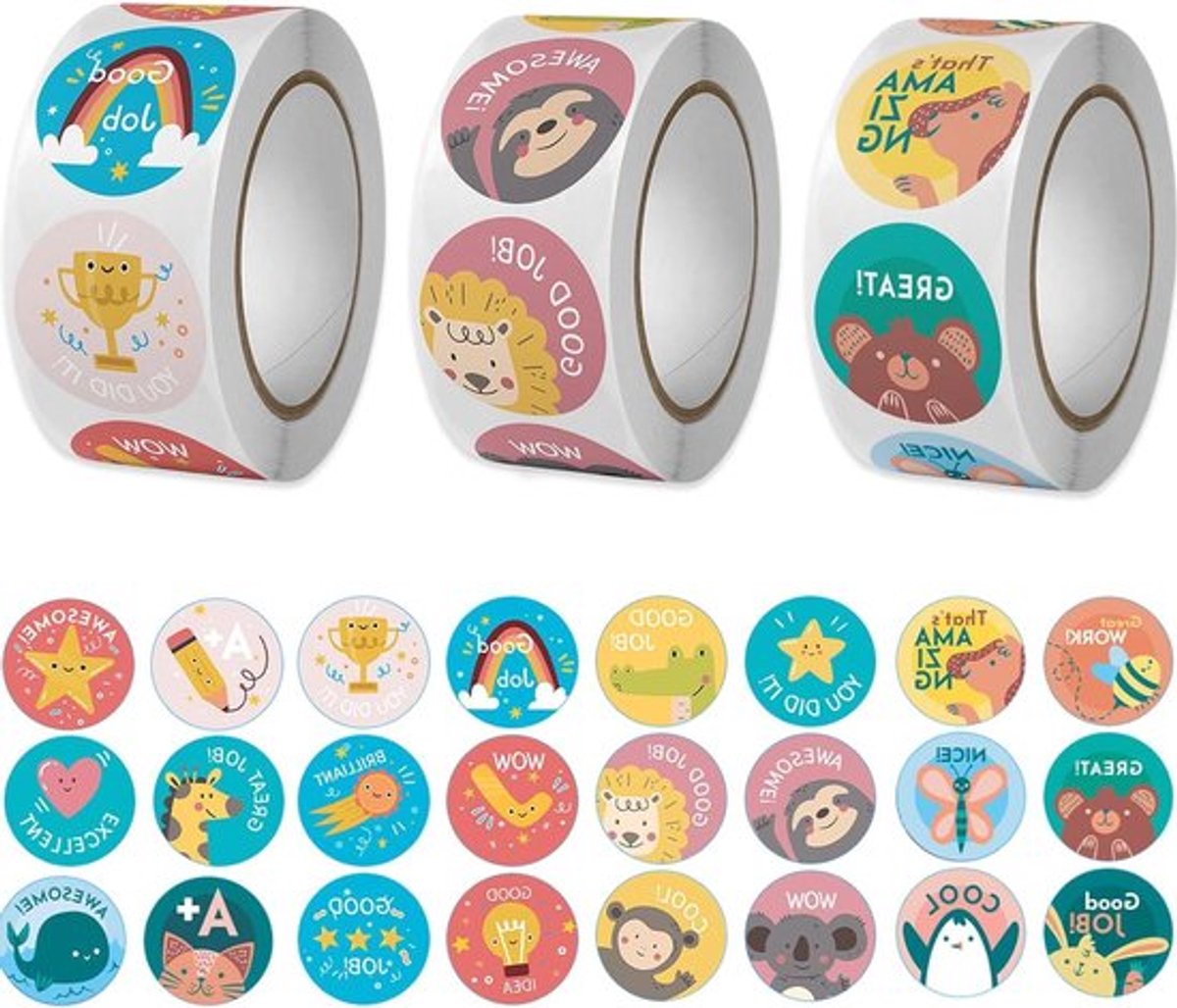 Motivatie Stickers Kinderen 1500 stuks - Allecto Plus