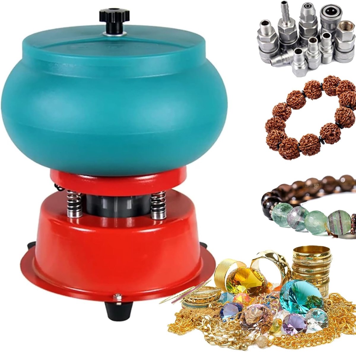 Trillende Polijstmachine - Slijptrommel Machine - Sieraden Maken - Hoog Rendement Motor - 5 Liter Volume - Zwart