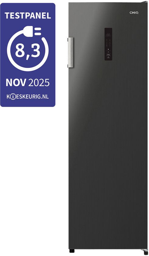 CHiQ CSD206NEID - Vrijstaande Vriezers - No Frost - 206 Liter - Digitaal LED Display - 6 Lades - Energieklasse D - Zwart - 12 Jaar Garantie op Compressor - 2025 Nieuw