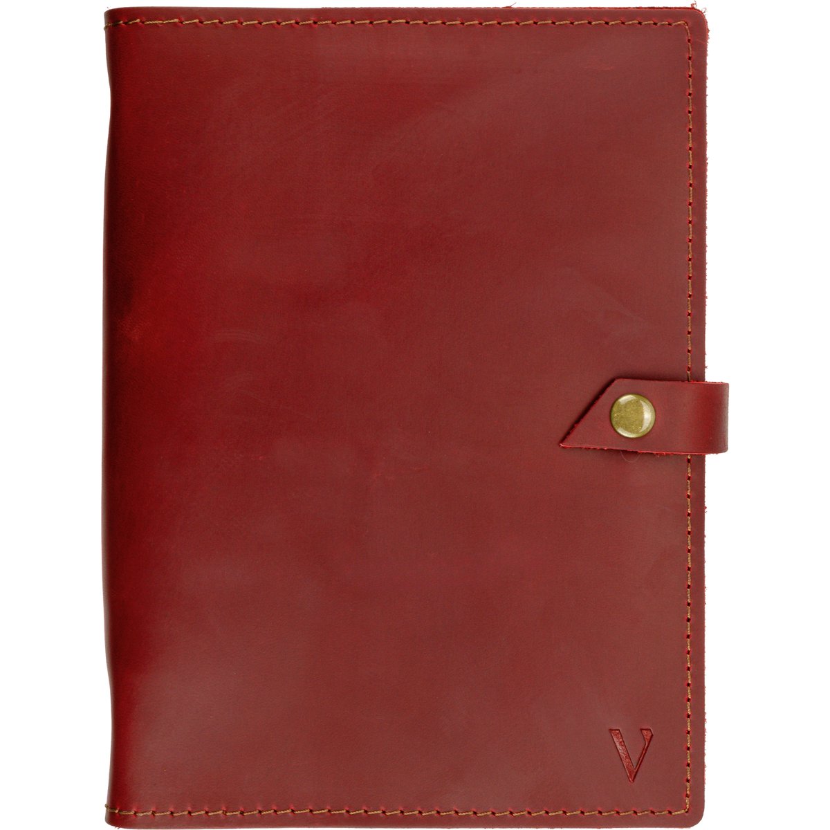Vultera ROALD leren notitieboek - A5 met ringband – Gelinieerd - Hervulbaar - Journal - Notebook - schrijfmap - leer - Rood
