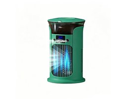 Mobiele airco Luchtkoeler - Luchtkoelerventilator - Verdampingskoeler-aircooler-luchtkoeler- Stille werking oscillatie - 3 snelheidsstanden - Watertank van 880 ml - Koelventilator voor slaapkamers, kantoren en woningen - 15,3 x 20,5 cm - Groen