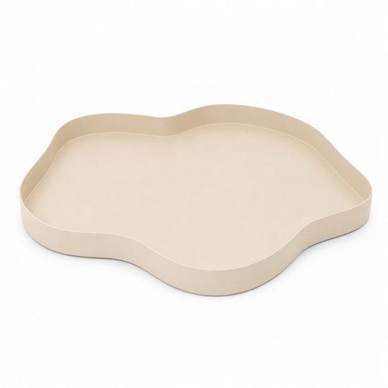 Foto: Loft42 serva organisch metalen dienblad beige 40 cm