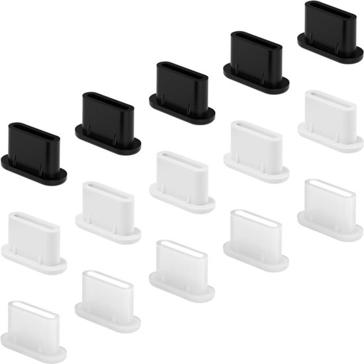 Allecto - USB C stofkappen - Bescherming voor laadaansluiting - 15 stuks - Voor
