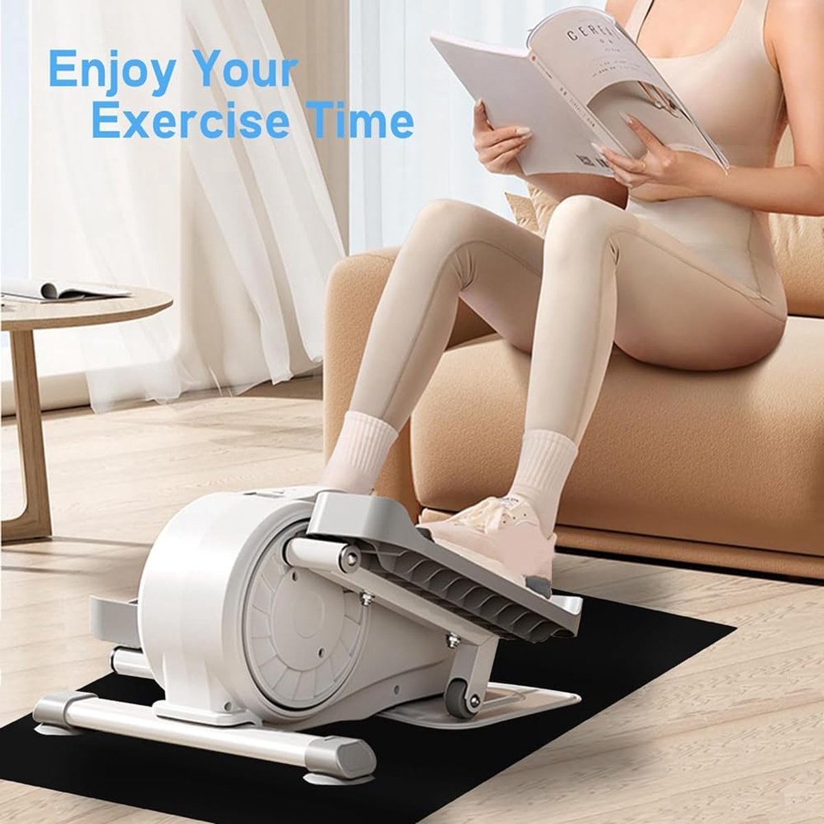 Onderlegger Trainer - Antislip Mat - Vloer Beschermen - Universele Pasvorm - 43 x 60 cm - Zwart