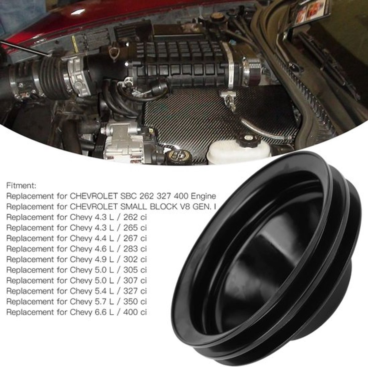 SPHProducts - Motor Waterpomp Katrol - Korte Waterpomp Poelie - Zwart - Vervanging