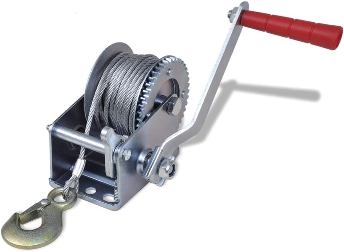 Handlier - Touwlier - Zware objecten trekken - Robuuste ijzeren constructie - 363 kg capaciteit - Metaal