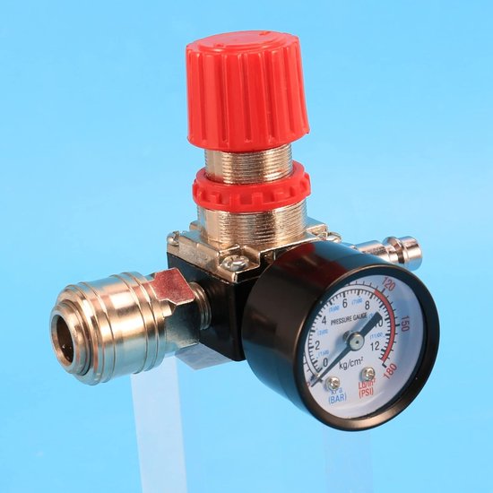 Drukregelaar Compressor - Reduceerventiel 3 Gaten - Luchtdruk Regelen - 3 Gaten Aansluiting - 12 Bar - null — afbeelding 5
