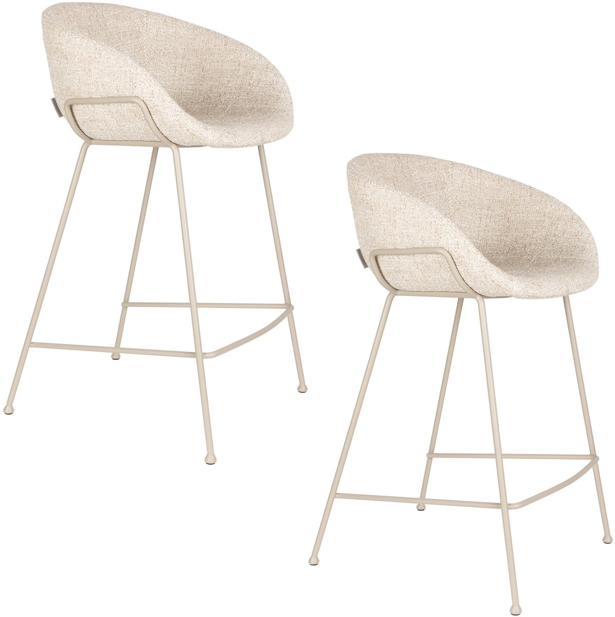 Zuiver Feston Barkrukken 65 cm Beige - Set van 2
