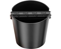 Koffieklopbak - Afvalbak barista - Koffieresten opruimen - Vaatwasmachinebestendig - 14x13x14 cm - Zwart