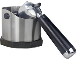 Koffie Klopbox - Espresso Bak - Afval Verwerken - Geluidsreducerend Ontwerp - 750 ml Capaciteit - Zilver