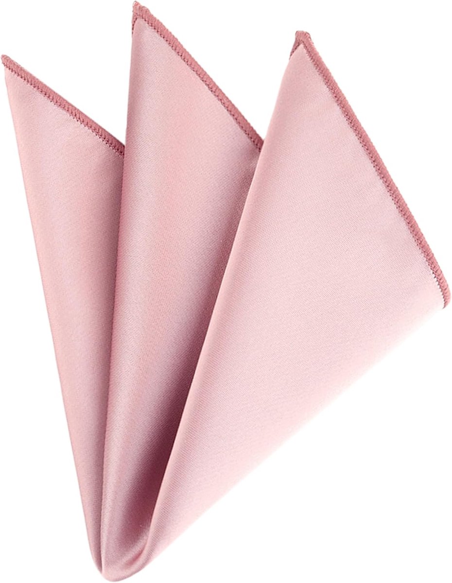 Zakdoek Heren - Accessoire - Formele Gelegenheden - Gladde Stof - 23 x 23cm - Lichtroze