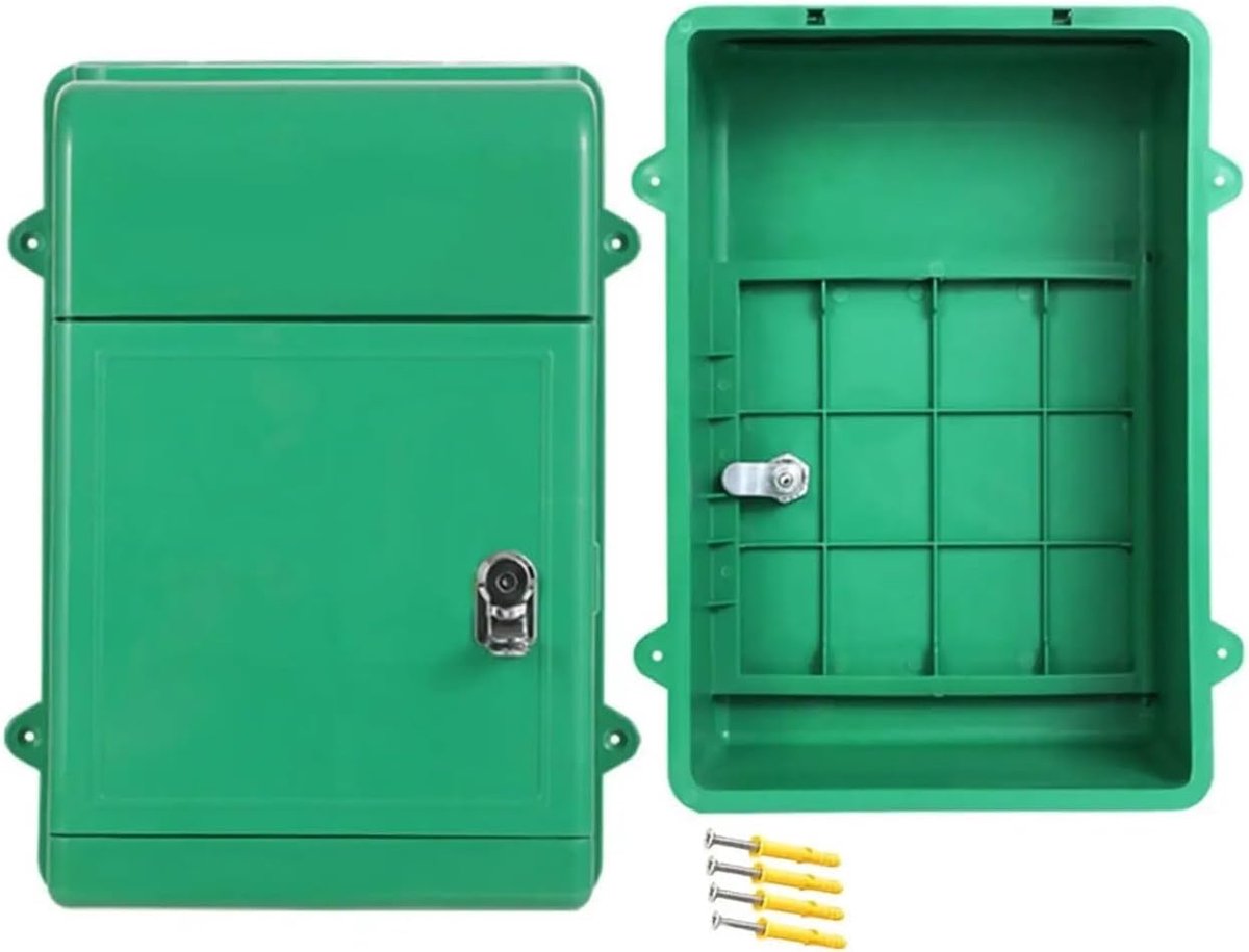 Wandmontage Brievenbus - Klassieke Postbus - Post Ontvangen - Weerbestendige Afwerking - 34.6 cm Breed - Groen