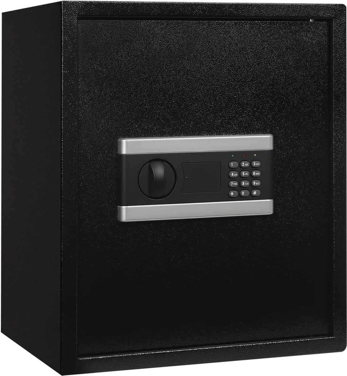 Digitale Geldkist - Kluisje - Waardevolle Spullen - Intelligent Alarm Systeem - 38 x 31 x 45 cm - Zwart