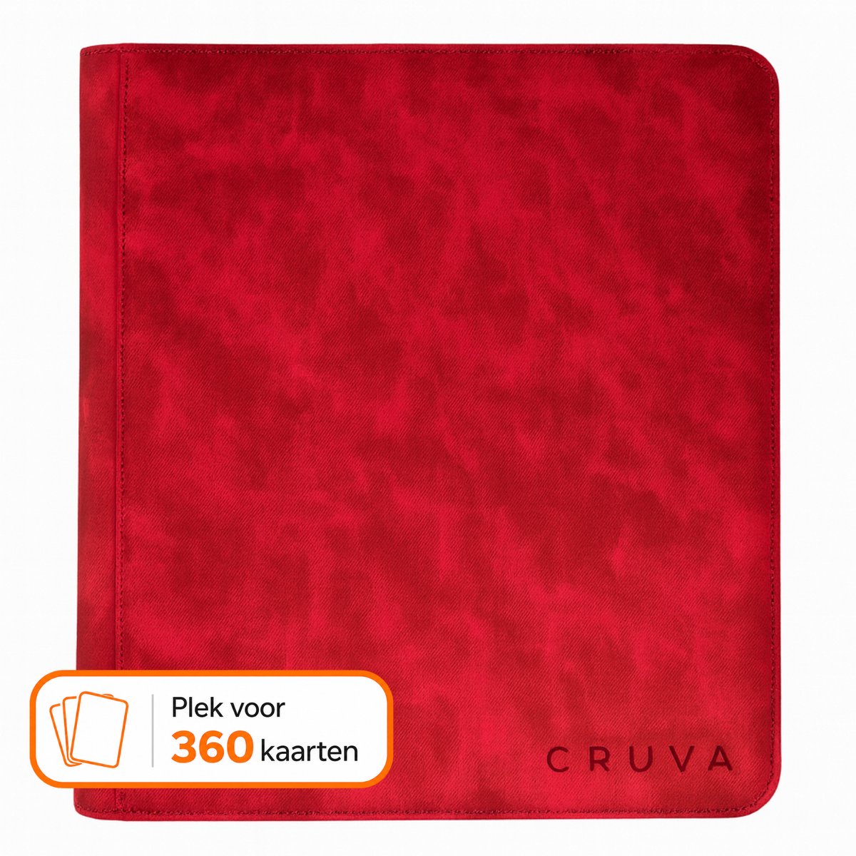 Cruva TCG Binder Rood – Geschikt voor 360 Kaarten – 9 Pocket Binder met Rits – Geschikt voor Pokémon, Yu-Gi-Oh!, Magic -Verzamelmap - Kaarten Verzamelmap - Map voor Kaarten