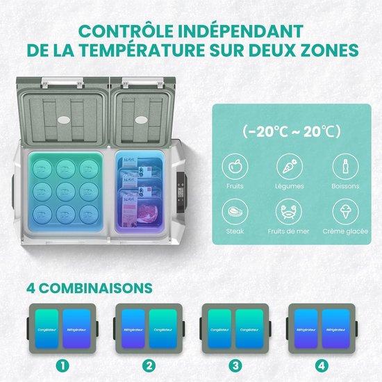 Draagbare Auto Koel- en Vriezerbox 23L - 12V/24V en 230V voor Camping en Reizen — afbeelding 3