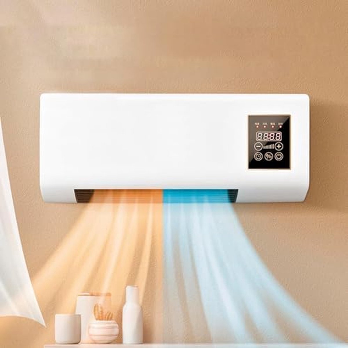 Bol.com Mini Airconditioner - Persoonlijke Koeler - Kamer Koelen - Stille Werking - 12000 BTU - Wit aanbieding