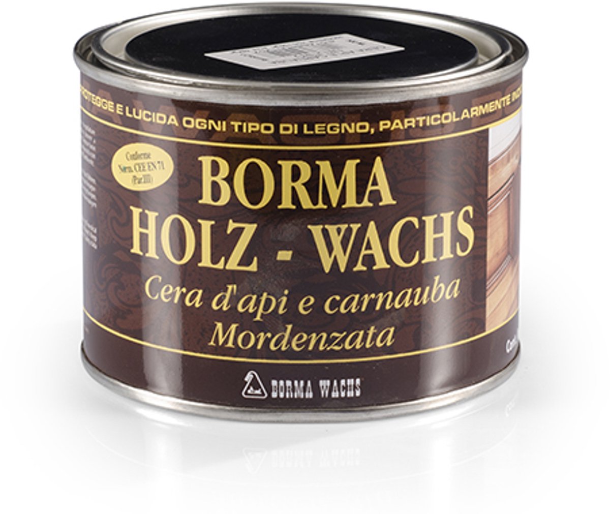 Borma Wachs Holzwachs Meubelwas pasta met pure bijenwas Licht Eiken (kleur 51) 500ml