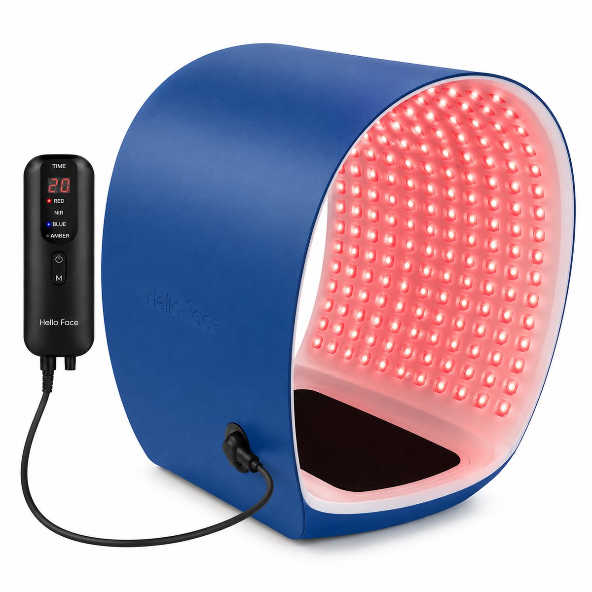 ITRONIQ LED Lichttherapie Lamp - Red Light Therapy Gezicht & Lichaam - Rood, Infrarood, Blauw & Amber Licht - Incl Timer - Blauw
