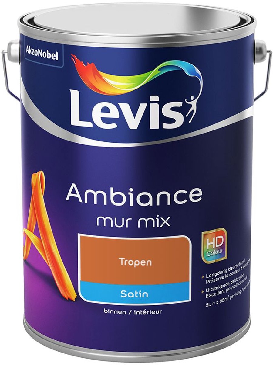 Levis - Ambiance Mur Satin Mix - Tropen - Mengverf - 5 L