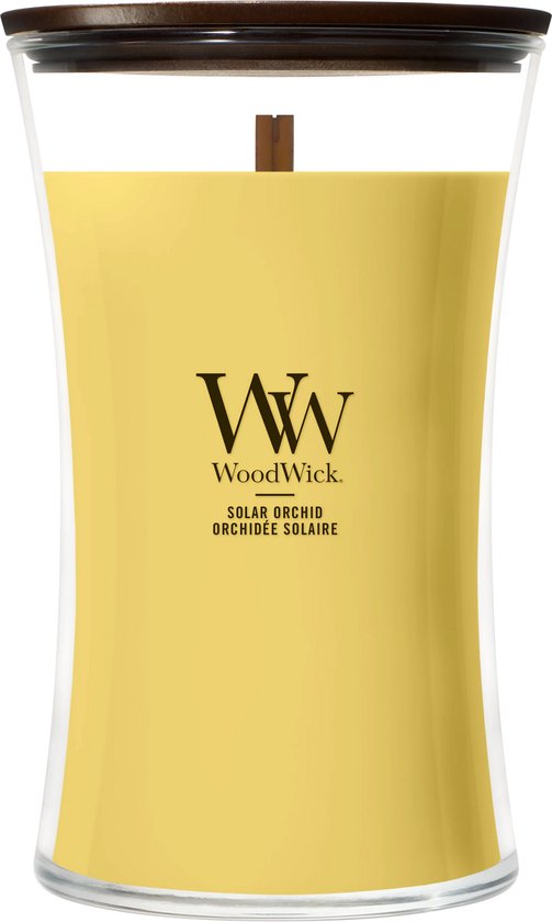 WoodWick Hourglass - Solar Orchid - Large Geurkaars - 130 branduren