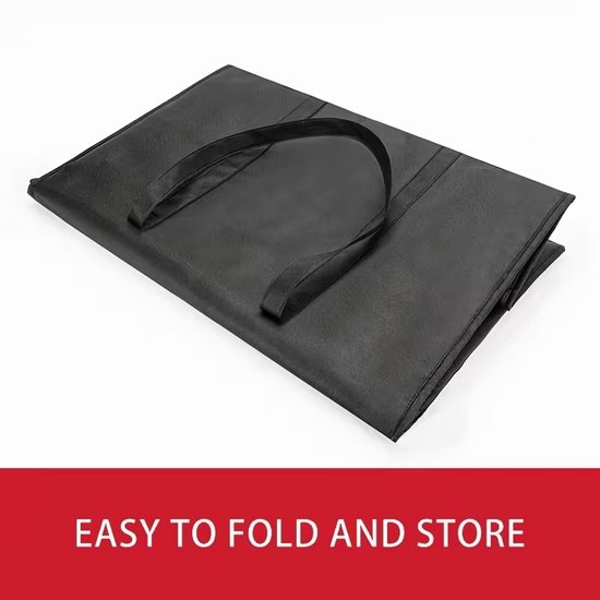 Isolerende Koeltas- Zwart - Maat M - Groot & Opvouwbaar - Met Rits & Handvatten - Voor Boodschappen, Kamperen, Reizen, Picknick van Vrients Essentials — afbeelding 2