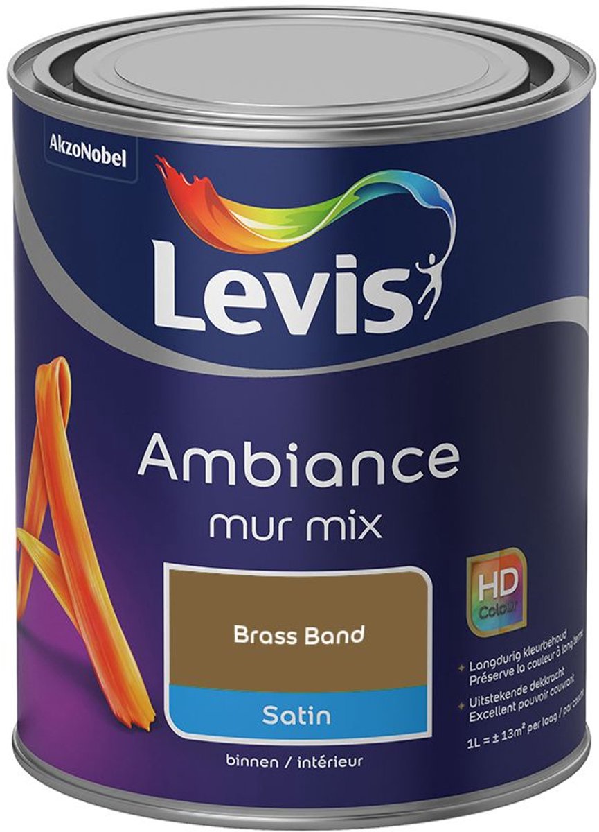 Levis - Ambiance Mur Satin Mix - Brass Band - Mengverf - 1 L