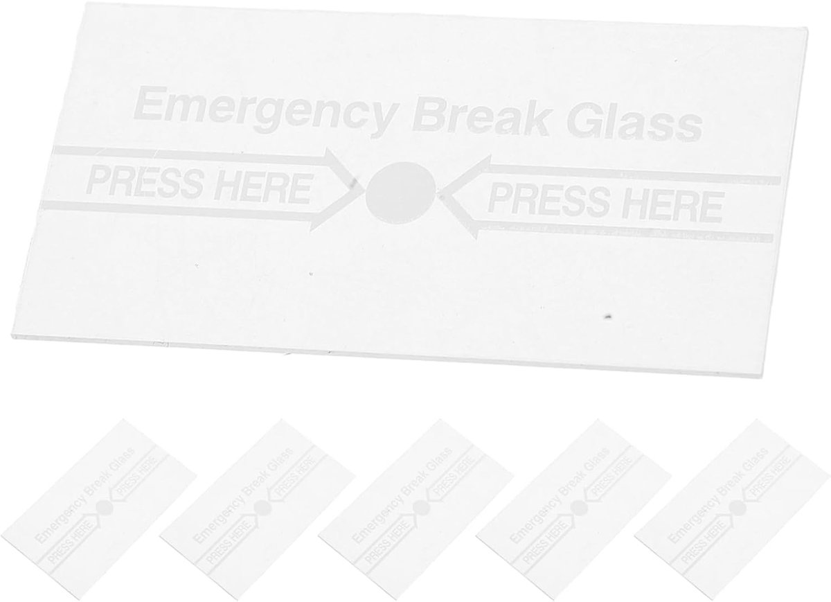 Alarm Breekglas - Beschermglas Vervanging - Noodsituaties Beveiligen - Universele Pasvorm - 6 Stuks - Transparant