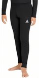 Zwarte Odlo thermobroek met wit logo op de linker heup.