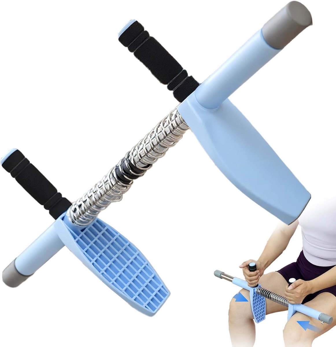 Dijspier Trainer - Heupversterker - Thuis Fitness - Compact Ontwerp - 64 cm - Blauw