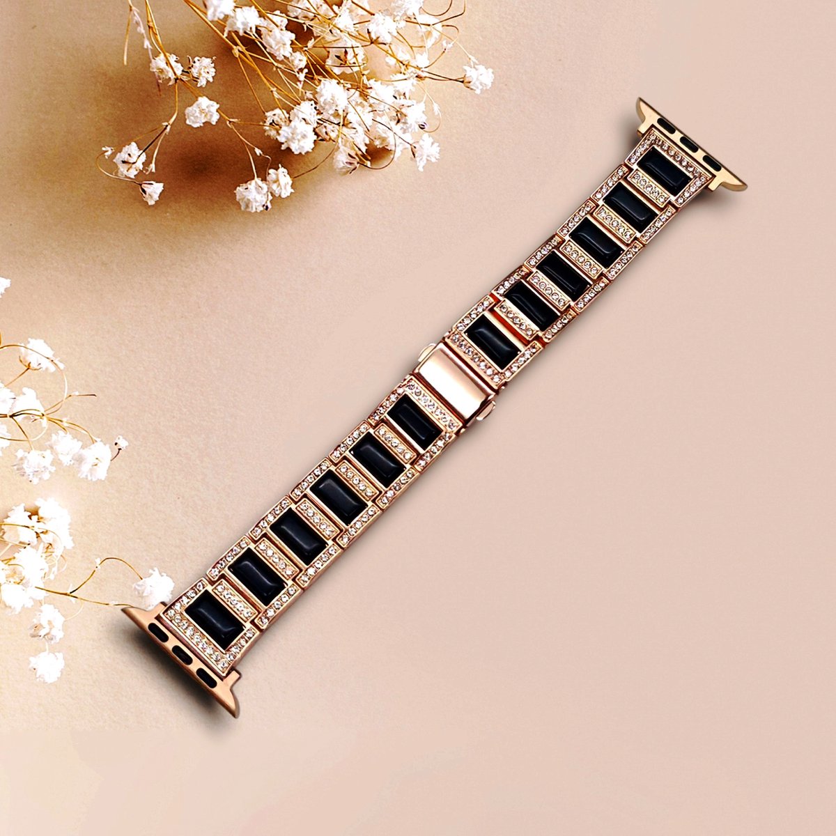 Luxe Strass Horlogebandje met Edelstenen Geschikt voor Apple Watch - 38/40/41mm