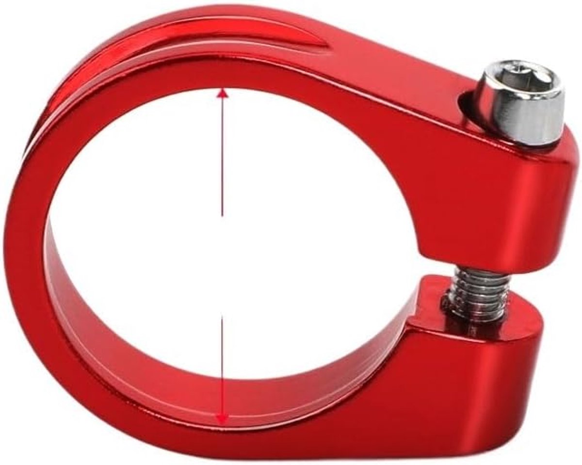 Zadelpenklem - Fietsonderdeel - Zadelhoogte Verstellen - Lichtgewicht Aluminium - 31.8mm - Rood