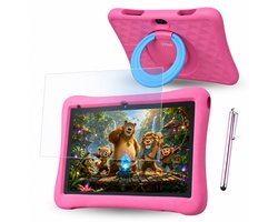 Kindertablet 10 inch – Tablet Kids – 96 GB - Tablet Kinderen – Kindertablet vanaf 3 jaar – 6000mAh - Ouderlijk Toezicht – Android 16 – Roze – 2026 Model - WiseQ