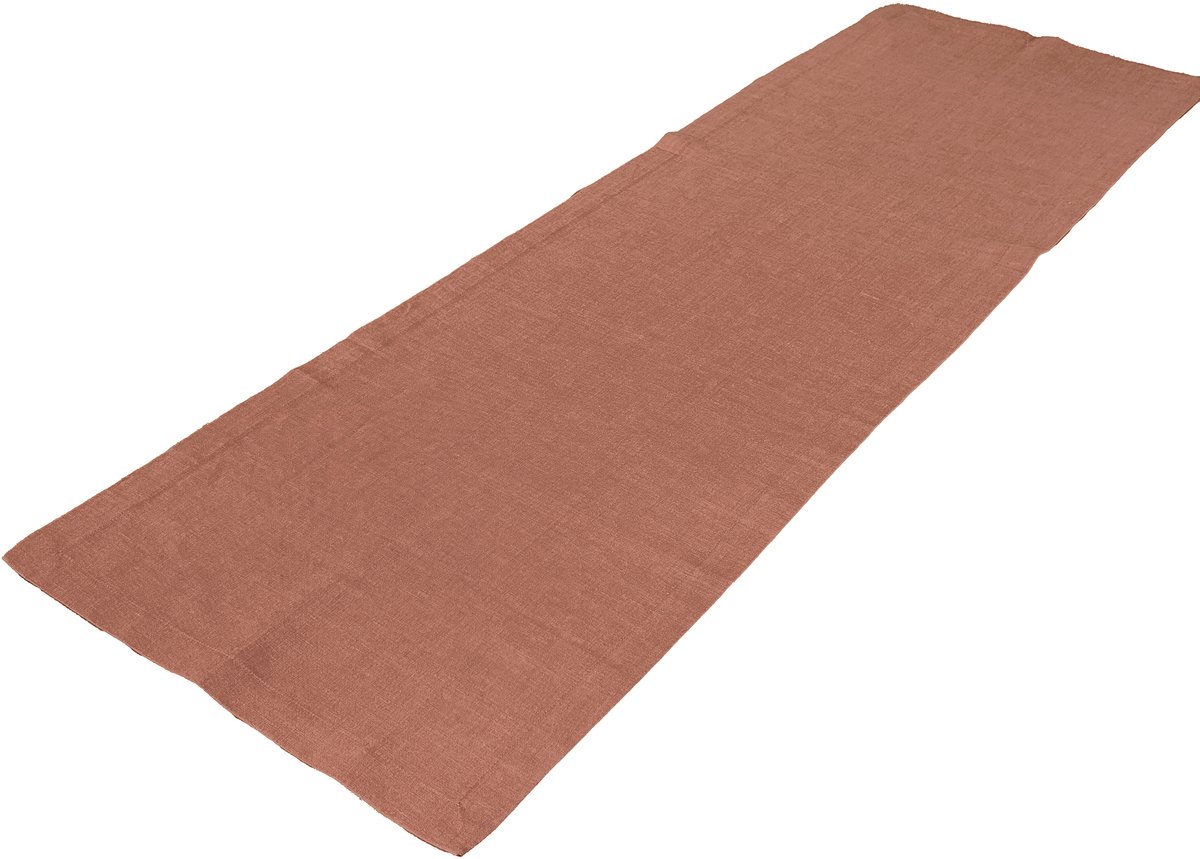 Tafelloper Scantex Corsini - kleur Marsala - 50% linnen / 50% katoen