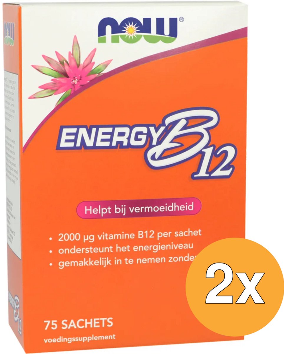 2x Now Energy B12 2000 Mcg (75 Zakjes)