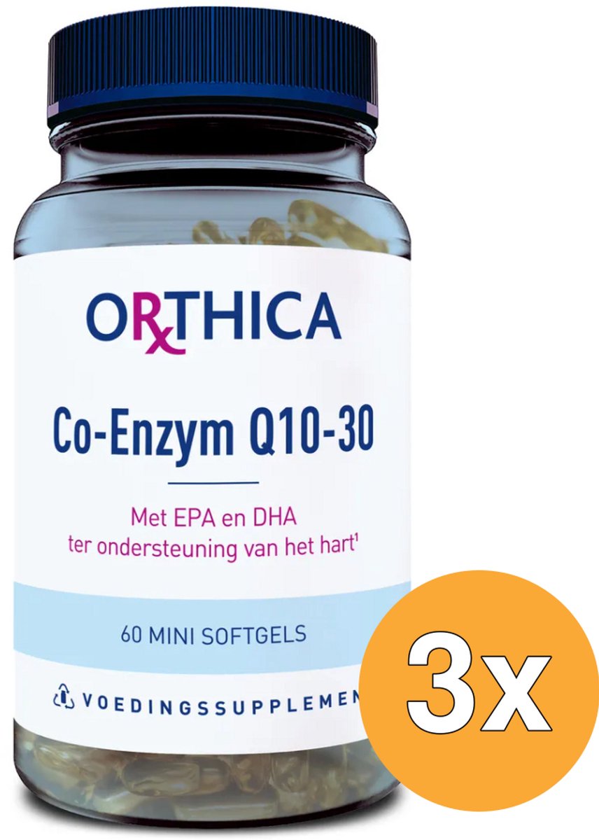 3x Orthica Co-enzym Q10 30 (60 softgels)