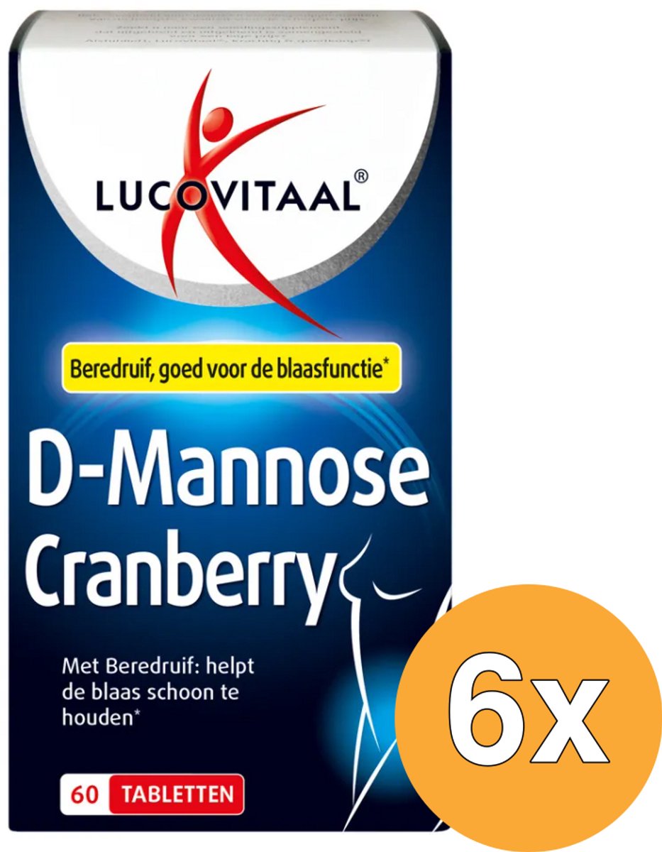 6x Lucovitaal D-Mannose Cranberry (60 tabletten)