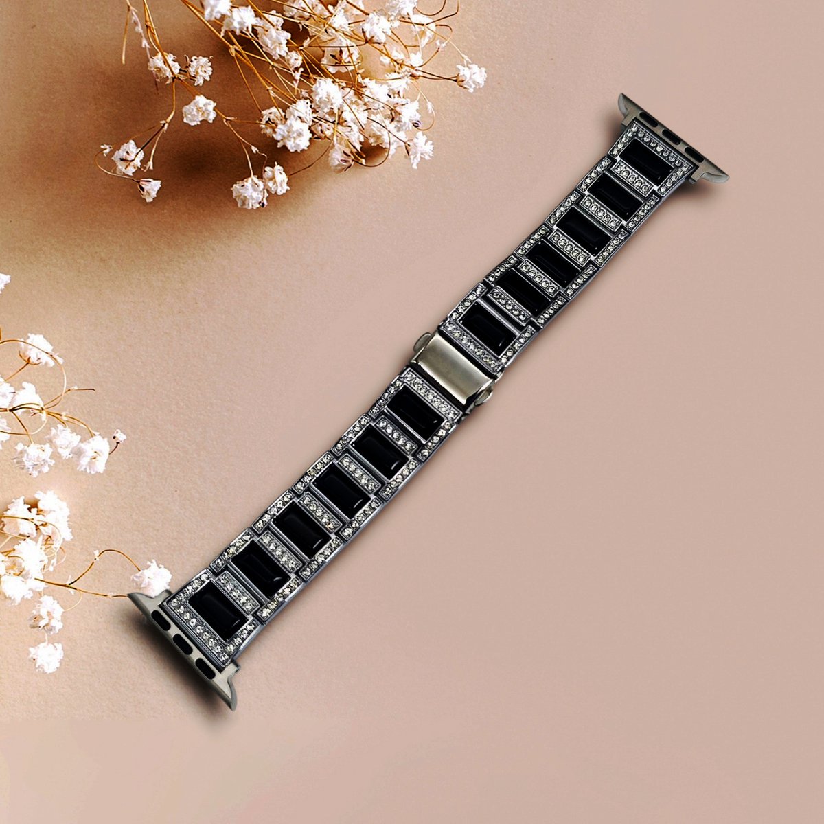 Luxe Strass Horlogebandje met Edelstenen Geschikt voor Apple Watch - 38/40/41mm