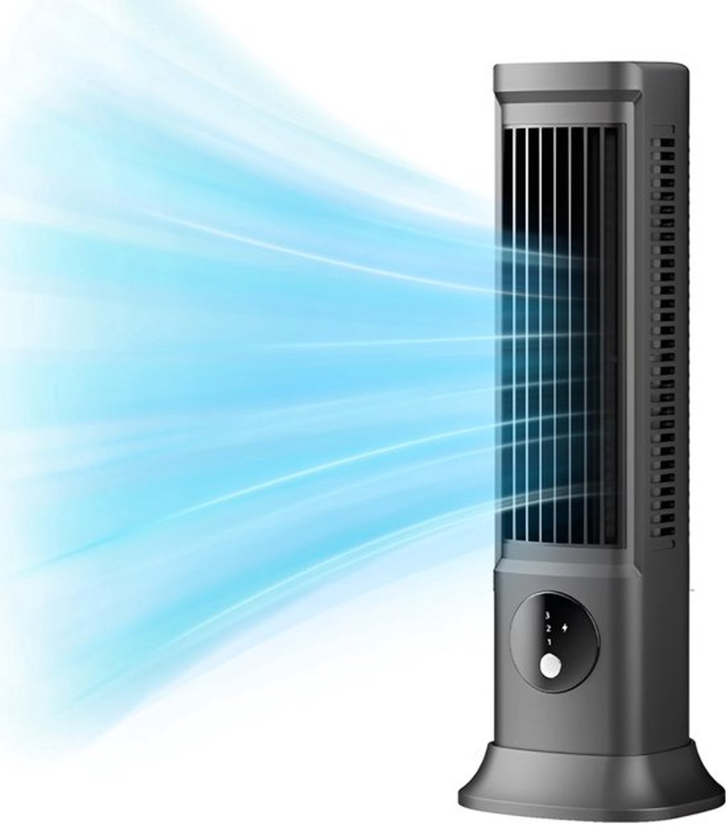Bladloze desktop ventilator van Shayne - draagbaar model