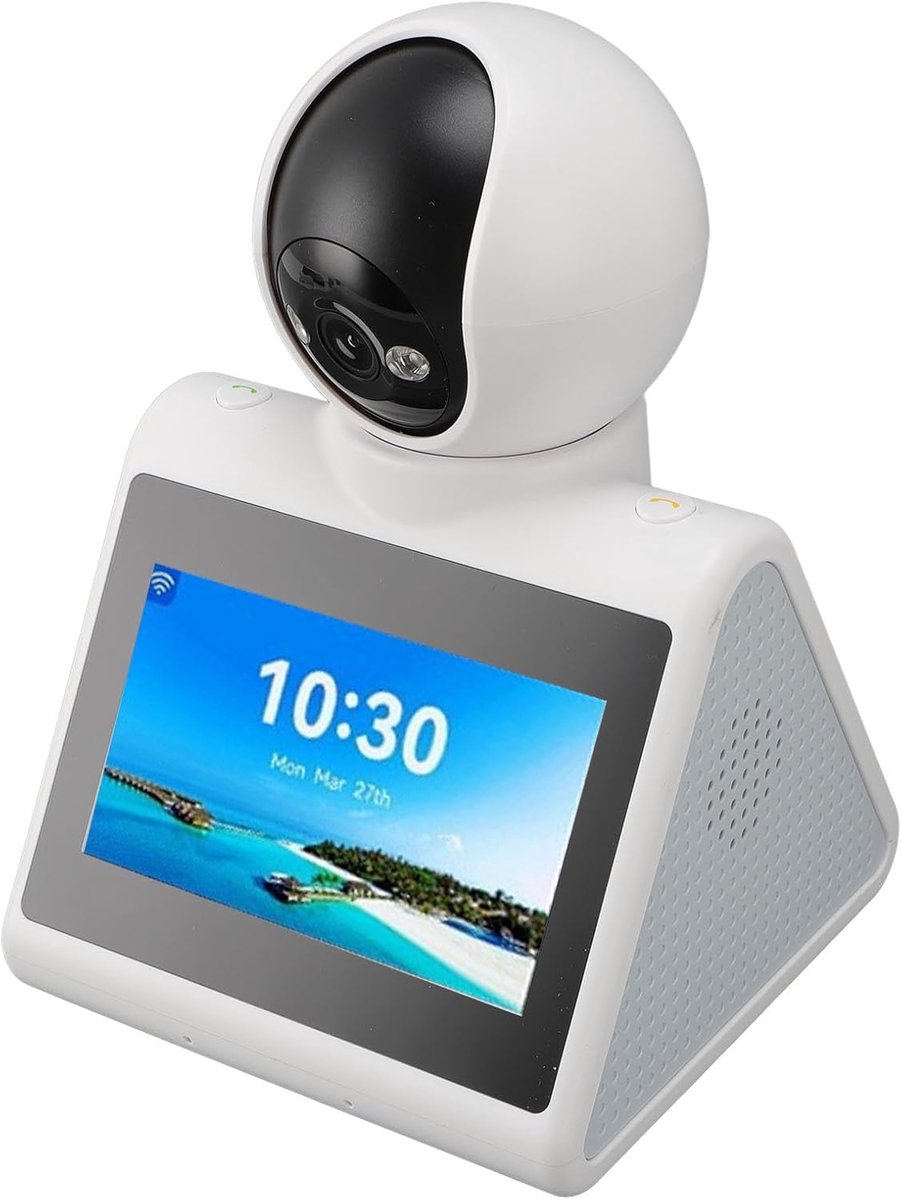 Tweeweg Video Camera - Oppascamera Huisdiercamera - Thuis Bewaken - Een Klik Oproep - 1080P HD - Wit